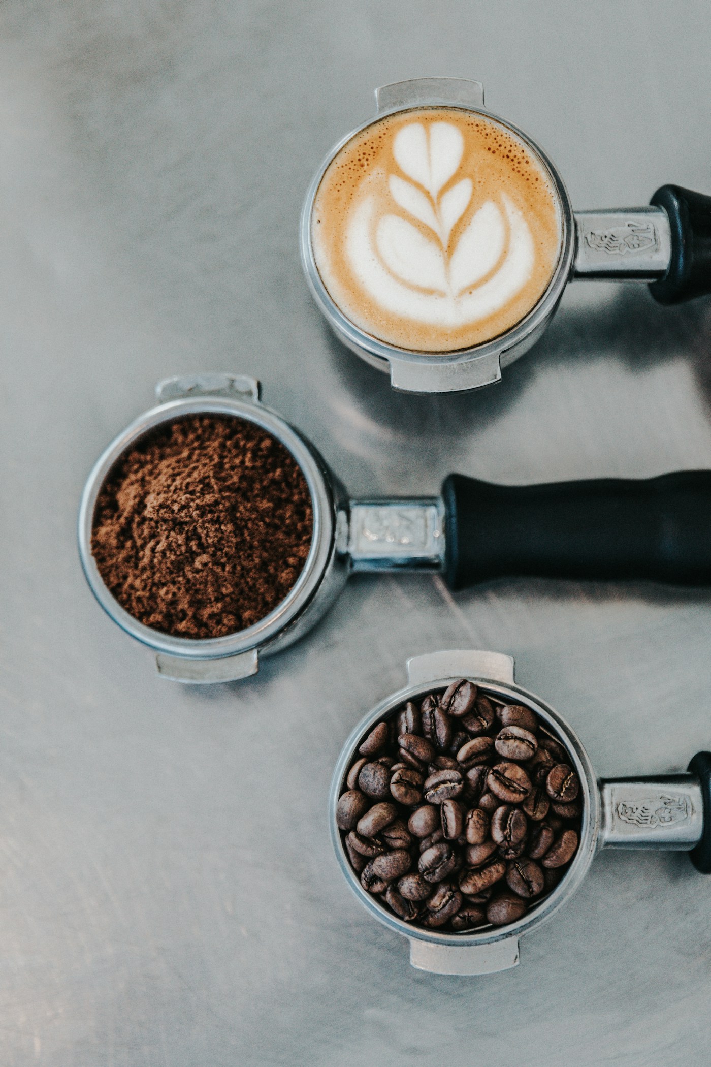 Home barista espresso setup with grinder and scale on kitchen counter